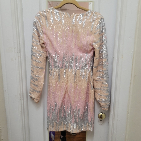 Asos Ever New Sequin Mini Dress in Pink and Cream. 2 NWT Party Festive Holiday - Picture 7 of 7